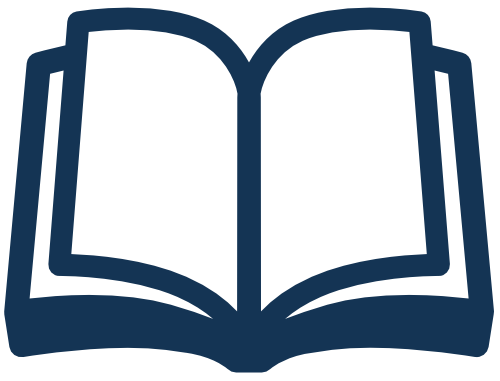 Blue open book transparency icon