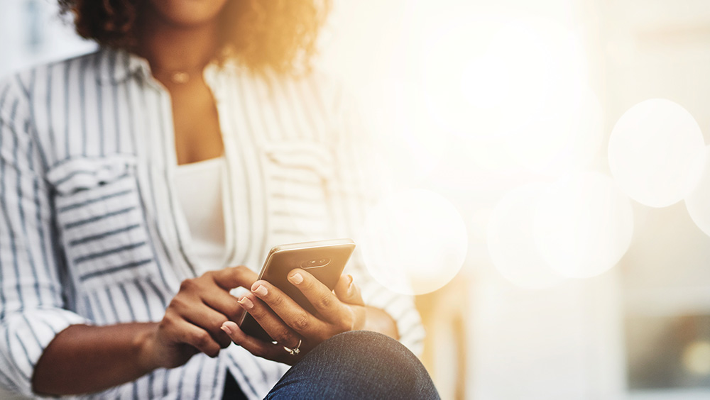 Woman on mobile phone