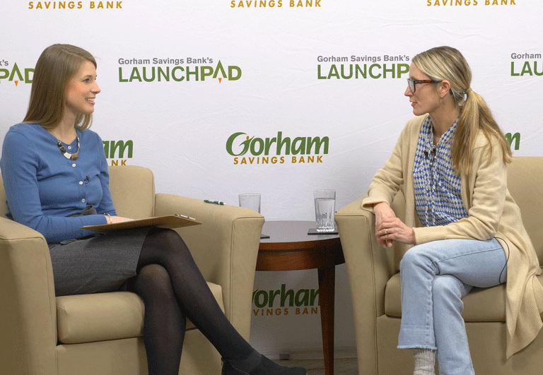 Erin Flett chatting with Katie Bellerose during the Beyond LaunchPad podcast